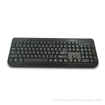 Wired 107 Keys Multimedia Keyboard, Available in Gray, Waterproof Design, Compatible with IBM